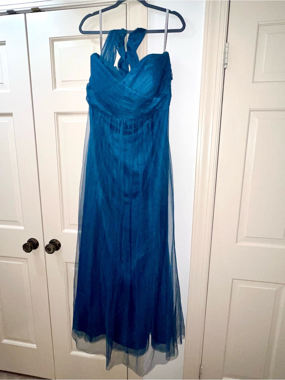 Jenny Yoo Seafoam Blue Maxi Gown